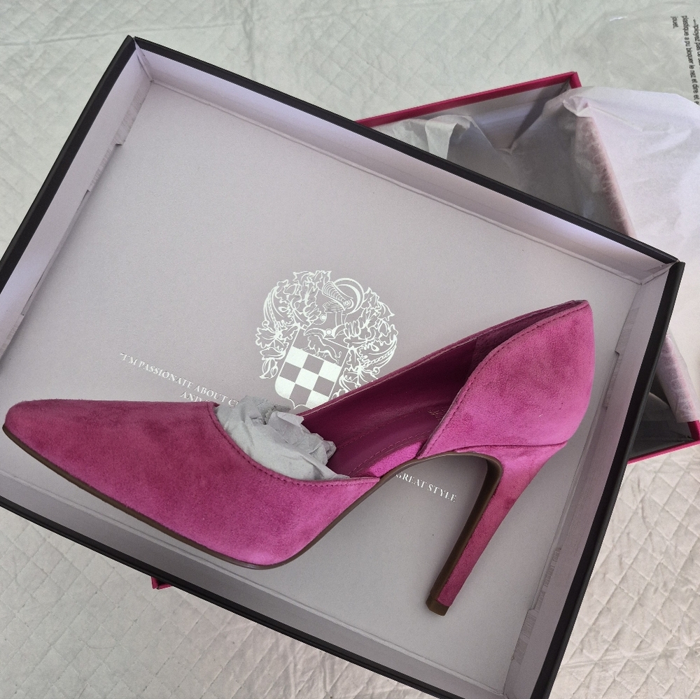 Vince Camuto Pink Suede Heels